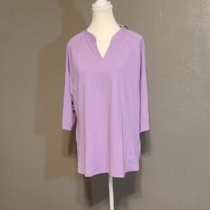 Baleaf Lavender Women's Athletic Top NWOT Size 3XL 3/4 Sleeve